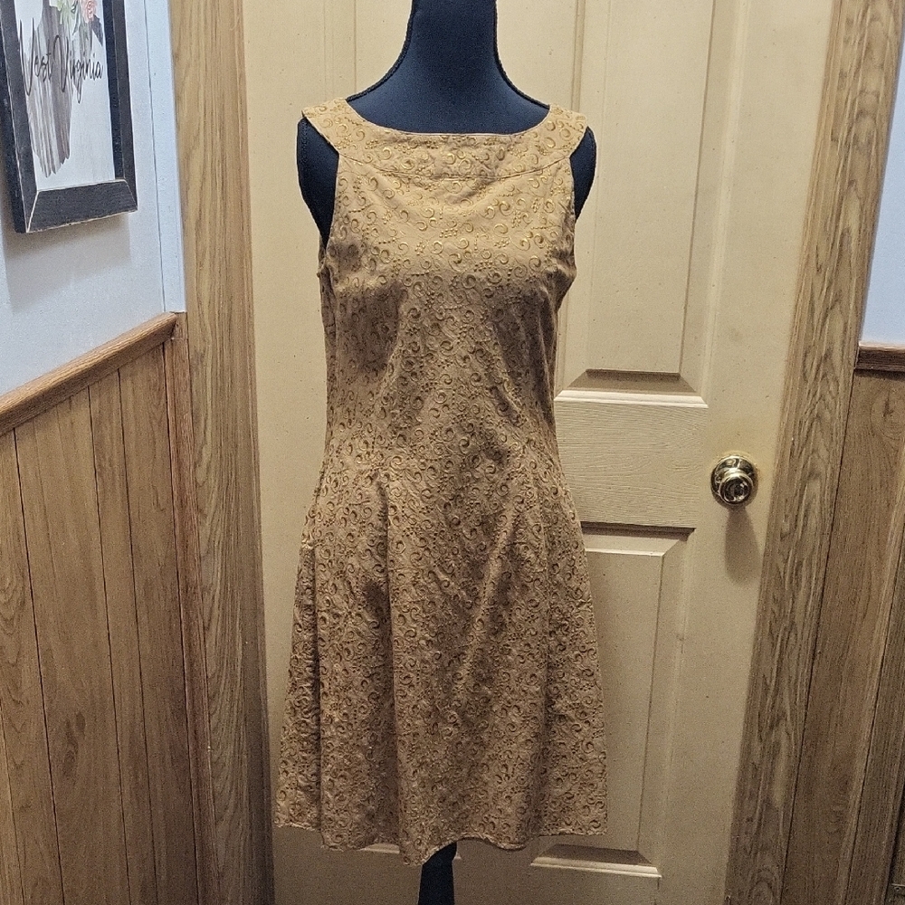 Chic Tan Sleeveless Dress